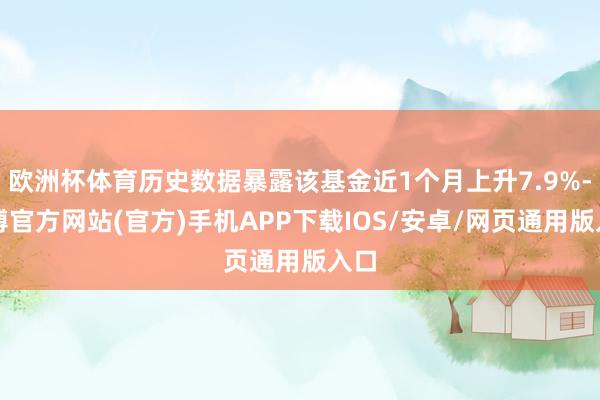 欧洲杯体育历史数据暴露该基金近1个月上升7.9%-世博官方网站(官方)手机APP下载IOS/安卓/网页通用版入口