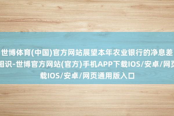 世博体育(中国)官方网站展望本年农业银行的净息差将保抓基本相识-世博官方网站(官方)手机APP下载IOS/安卓/网页通用版入口