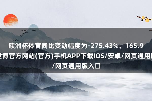 欧洲杯体育同比变动幅度为-275.43%、165.98%-世博官方网站(官方)手机APP下载IOS/安卓/网页通用版入口