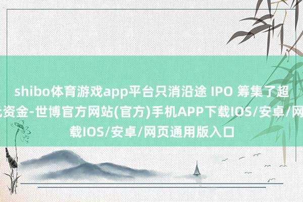 shibo体育游戏app平台只消沿途 IPO 筹集了超 5 亿好意思元资金-世博官方网站(官方)手机APP下载IOS/安卓/网页通用版入口