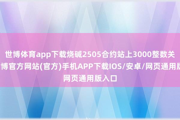 世博体育app下载烧碱2505合约站上3000整数关隘-世博官方网站(官方)手机APP下载IOS/安卓/网页通用版入口